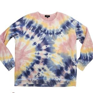 Modern Canvas xl women's tye dye sweater cozy comfy psychedelic pink crew